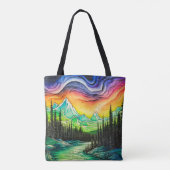 Farbige Nordlichter Tasche (Rückseite)