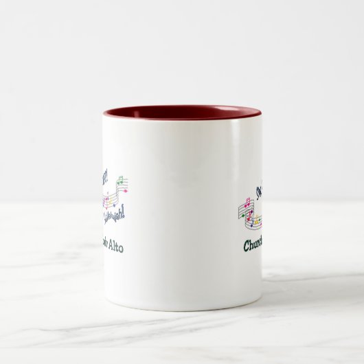Farbige Noten Chor Alto Tasse (Mittel)