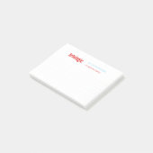 Farbige Noten, coole, moderne Stickereien Post-it Klebezettel (angewinkelt)