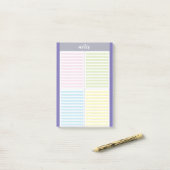 Farbige Notizboxen Post-it Klebezettel (Auf Schreibtisch)