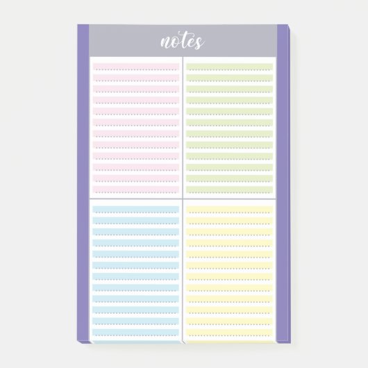 Farbige Notizboxen Post-it Klebezettel (Vorderseite)