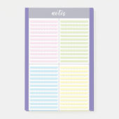 Farbige Notizfelder Post-it Klebezettel (Vorderseite)