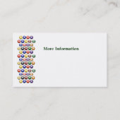 Farbige numeriertes Pool-Bälle auf Visitenkarte (Rückseite)