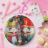 Farbige Nussknacker Pappteller (Party)