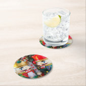 Farbige Nussknacker Runder Pappuntersetzer (Vor Ort)