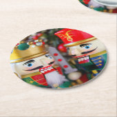 Farbige Nussknacker Runder Pappuntersetzer (Angewinkelt)