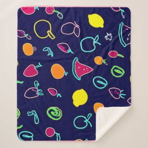 Farbige Obst-Fantasie-Design Sherpadecke