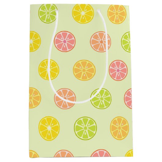 FARBIGE OBSTSLIZEN MITTLERE GESCHENKTÜTE (Vorderseite)