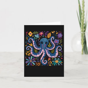 Farbige Octopus-Illustration Karte