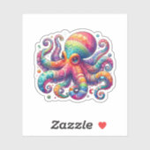 Farbige Octopus Vinyl Sticker (Blatt)