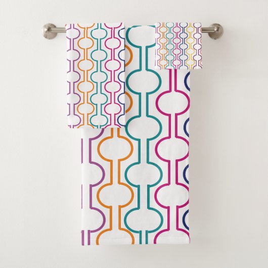 Farbige offene Kreise Badhandtuch Set (Insitu)