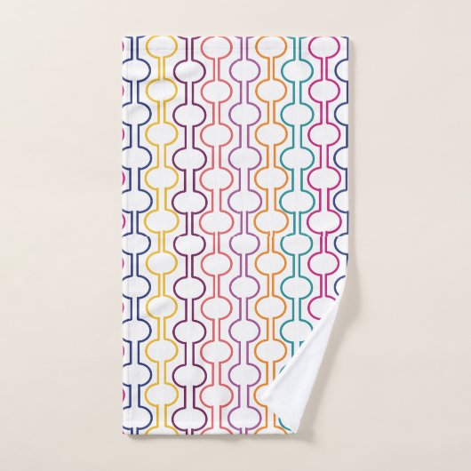 Farbige offene Kreise Badhandtuch Set (Handtuch)