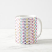 Farbige offene Kreise Kaffeetasse (VorderseiteRechts)