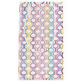 Farbige offene Kreise Kleine Geschenktüte (Vorderseite)