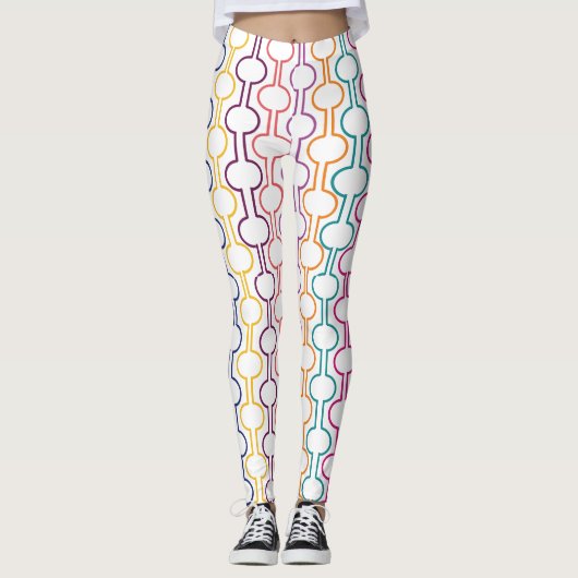 Farbige offene Kreise Leggings (Vorderseite)