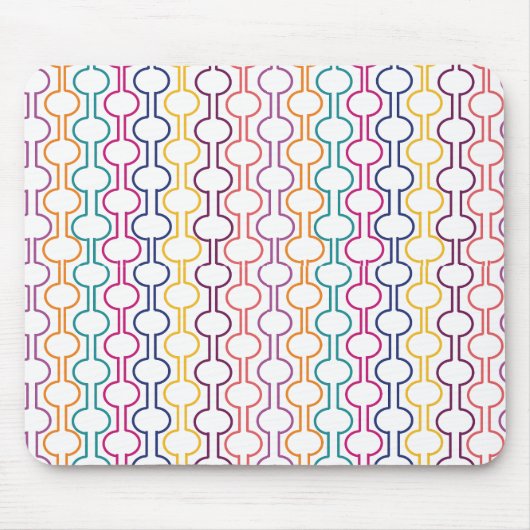 Farbige offene Kreise Mousepad (Vorne)