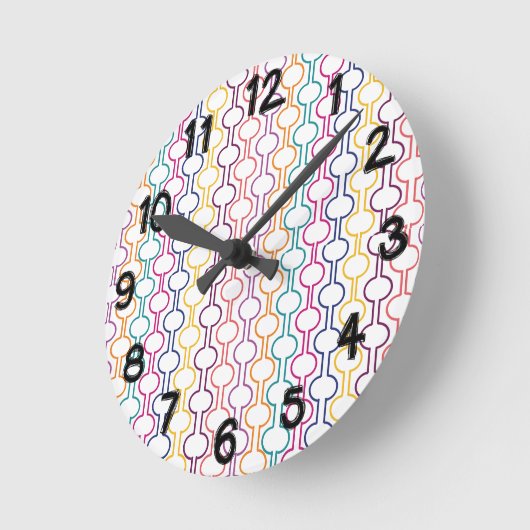 Farbige offene Kreise Runde Wanduhr (Winkel)