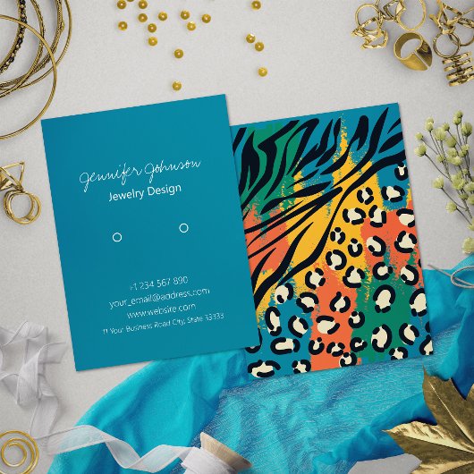 Farbige Ohrring-Anzeigetafel für Tierwerbung Visitenkarte