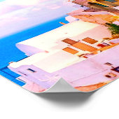 Farbige Oia Santorini Häuser, Griechenland Fotogra Poster (Ecke)