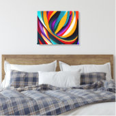 Farbige Öl-Regenbogen-Abstraktion Leinwanddruck (Insitu (Schlafzimmer))