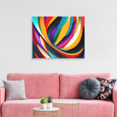 Farbige Öl-Regenbogen-Abstraktion Leinwanddruck (Insitu (Wohnzimmer))