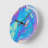 Farbige Ölmuster, Kanada Runde Wanduhr (Winkel)