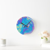 Farbige Ölmuster, Kanada Runde Wanduhr (Zuhause)
