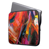 Farbige Ölpinselpinsel abstrakt im Hintergrund Laptopschutzhülle (Vorderseite Links)