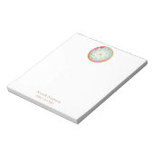 Farbige Om Lotus Blume Personalisiert Notepad Notizblock (Rotiert)