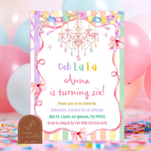 Farbige Ooh La La Fancy Geburtstag Einladung