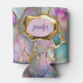 Farbige Opal- und Liquid-Gold-Personalisiert Dosenkühler (Rückseite)