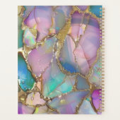 Farbige Opal- und Liquid-GoldMonatlich personalisi Planer (Rückseite)