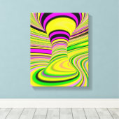 farbige optische Illusion Leinwanddruck (Insitu (Holzboden))