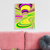 farbige optische Illusion Leinwanddruck (Insitu (Wohnzimmer))