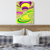 farbige optische Illusion Leinwanddruck (Insitu (Schlafzimmer))
