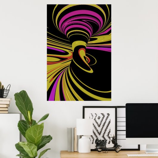 farbige optische Illusion Poster (Heimbüro)