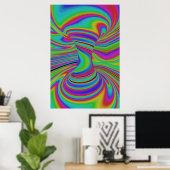 farbige optische Illusion Poster (Heimbüro)