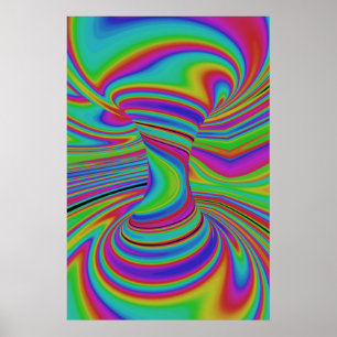 farbige optische Illusion Poster