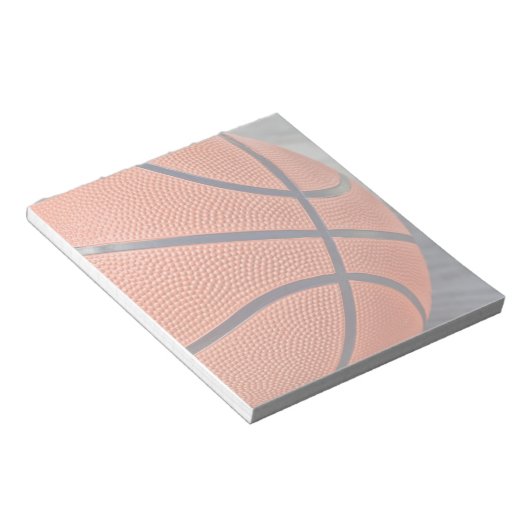 Farbige Orange Basketball Notizblock (angewinkelt)