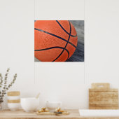 Farbige Orange Basketball Poster (Küche)