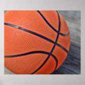 Farbige Orange Basketball Poster (Vorne)