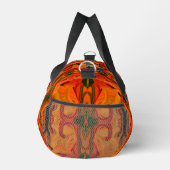 Farbige orange braune Formen Abstrakt Duffle Bag (Rechts)