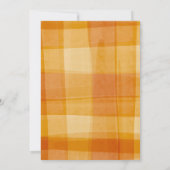 Farbige Orange Fall Blume Erntedank Einladung (Rückseite)
