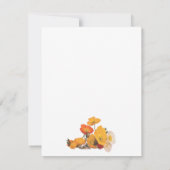 Farbige orange-gelbe weiße Pappenvorlage Einladung (Rückseite)