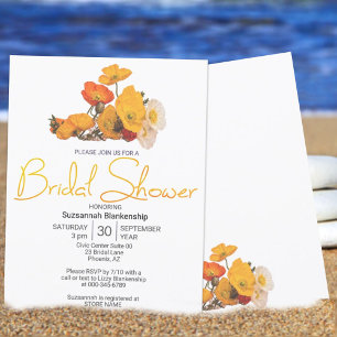 Farbige orange-gelbe weiße Pappenvorlage Einladung