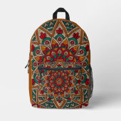 Farbige Orange Green All over Print Backpack Bedruckter Rucksack (Vorderseite)