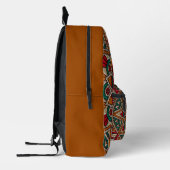 Farbige Orange Green All over Print Backpack Bedruckter Rucksack (Links)