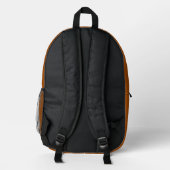 Farbige Orange Green All over Print Backpack Bedruckter Rucksack (Rückseite)