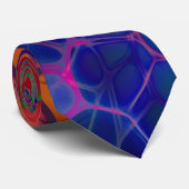 Farbige Orange Lila Mosaik Abstrakt Krawatte (Gerollt)