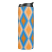 Farbige orange und blaue Diamantformen Thermosbecher (Nach links gedreht)